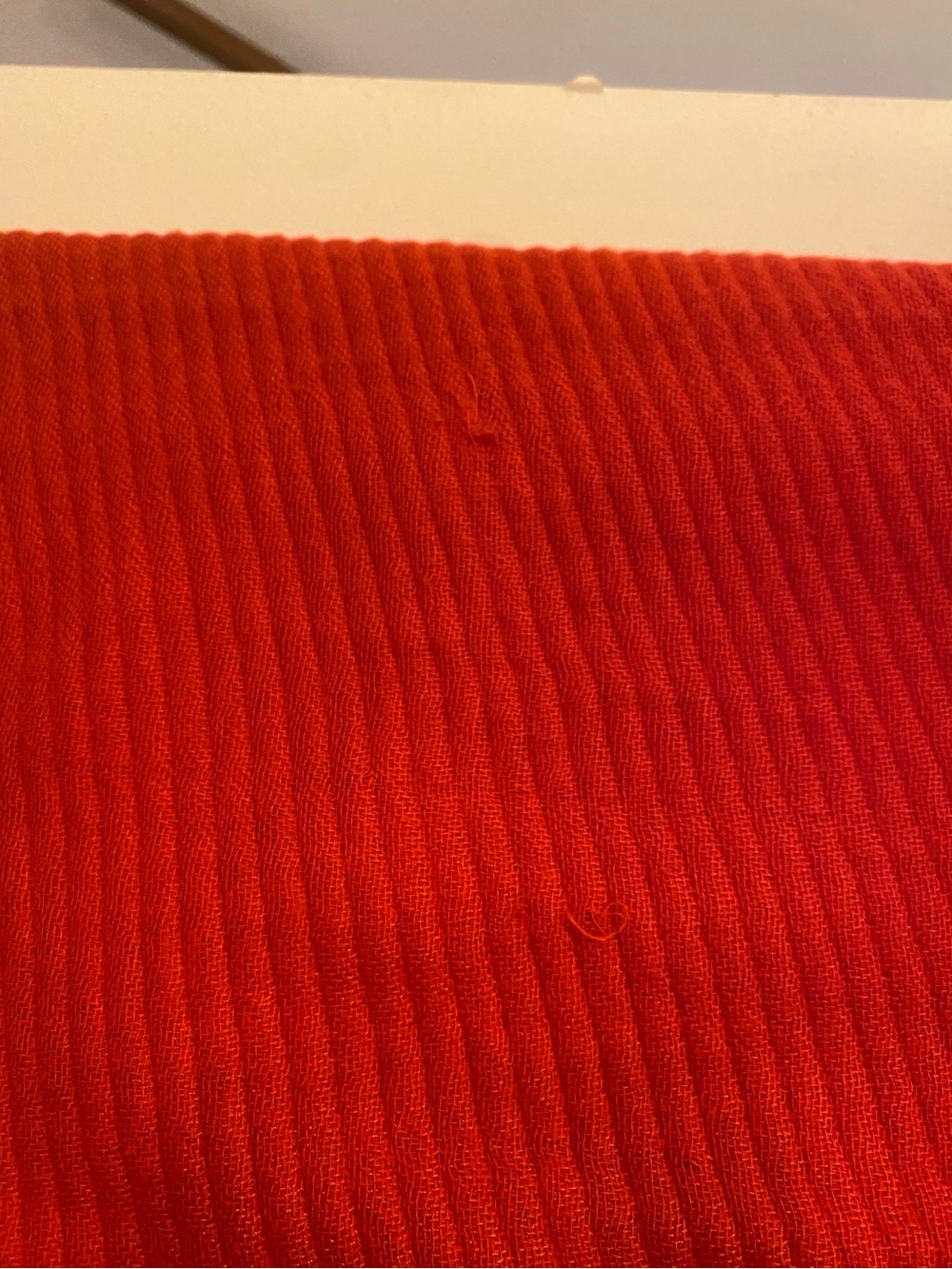 ZARA Accessories Oversized Red Textured Lightweight Scarf Wrap - Picture 7 of 11